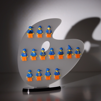 FiguRack® "frozen-paint" Sammeldisplay für eure LEGO® Figuren 14 Plätze