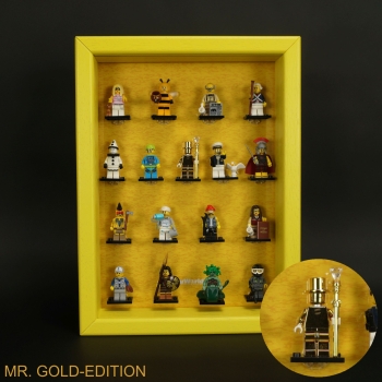 ClickCase Vitrine für LEGO® Serie 10 (71001) MR. GOLD EDITION mit 17 Figurenhalter 06011