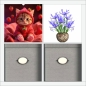 Preview: SKIVA Frontscheibe passend für IKEA® KALLAX Regal strawberry cat 0005