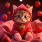 Preview: SKIVA Frontscheibe passend für IKEA® KALLAX Regal strawberry cat 0005