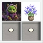 Preview: SKIVA Frontscheibe passend für IKEA® KALLAX Regal alien cat 0006