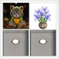 Preview: SKIVA Frontscheibe passend für IKEA® KALLAX Regal frog cat 0007