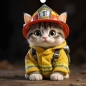 Preview: SKIVA Frontscheibe passend für IKEA® KALLAX Regal firefighter cat 0008