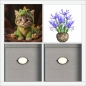 Preview: SKIVA Frontscheibe passend für IKEA® KALLAX dragon cat 0089