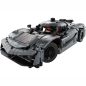 Preview: Acryl Vitrine für LEGO® Technic Koenigsegg Jesko Absolut Supersportwagen in Grau 42173 B/T/H 340x190x140 mm