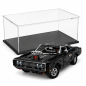 Preview: Acryl Vitrine für LEGO® Technic Fast and Furious Dodge Charger R/T Auto 42231 B/T/H 440x240x140 mm