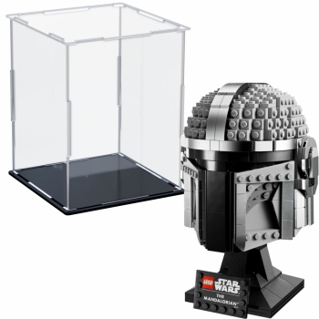 Acryl Vitrine für LEGO Star Wars™ Nachbildung des Mandalorianer Helms 75328 B/T/H 190x190x240 mm
