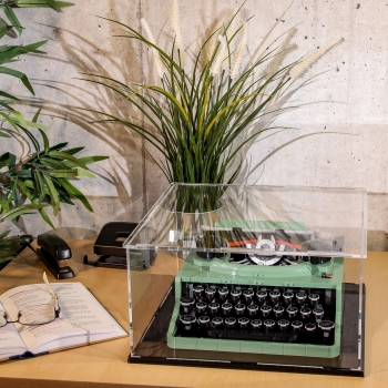 Acryl Vitrine für LEGO® Ideas Modells Schreibmaschine 21327 T/B/H 340x340x190 mm