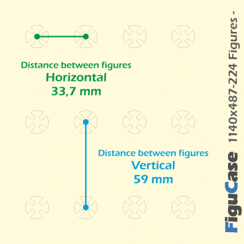 Preview: ClickCase size XXL Click System mit 224 Figurenhalter SCHWARZ / SCHWARZ