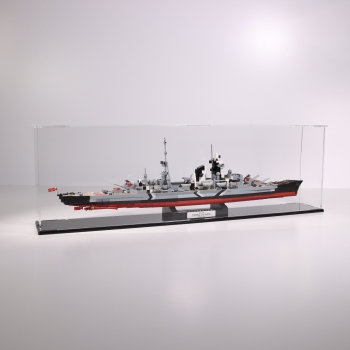 Preview: Acryl Vitrine für COBI 4823 Schiff Prinz Eugen Heavy Cruiser T/B/H 140x790x240 mm