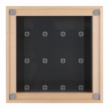 Preview: Click Vitrine PLUS Natur 300x300x60mm für 12 Lego® Figuren