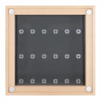 Preview: Click Vitrine PLUS Natur 300x300x60mm für 18 Lego® Figuren