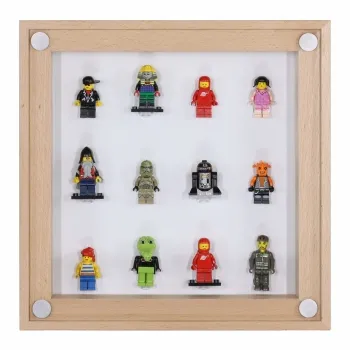 Click Vitrine PLUS Natur 300x300x60mm für 12 Lego® Figuren