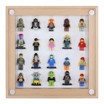 Click Vitrine PLUS Natur 300x300x60mm für 20 Lego® Figuren