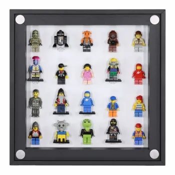 Click Vitrine PLUS Schwarz 300x300x60mm für 20 Lego® Figuren