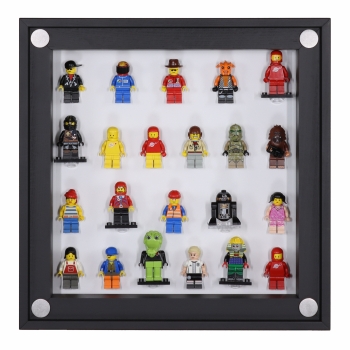 Preview: Click Vitrine PLUS Schwarz 300x300x60mm für 22 Lego® Figuren