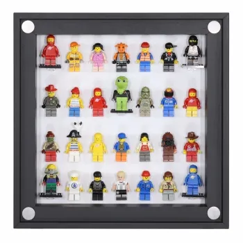 Click Vitrine PLUS Schwarz 300x300x60mm für 28 Lego® Figuren