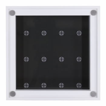 Preview: Click Vitrine PLUS Weiß 300x300x60mm für 12 Lego® Figuren