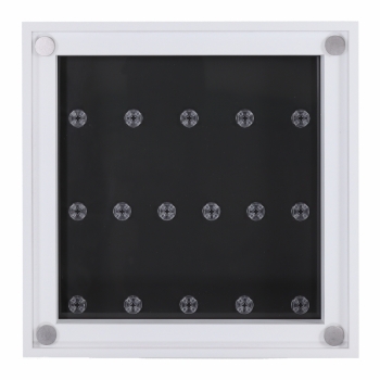 Preview: Click Vitrine PLUS Weiß 300x300x60mm für 16 Lego® Figuren