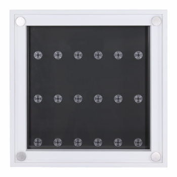 Preview: Click Vitrine PLUS Weiß 300x300x60mm für 18 Lego® Figuren