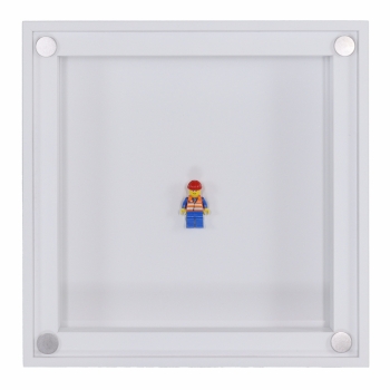 Preview: Click Vitrine PLUS Weiß 300x300x60mm für 1 Lego® Figuren