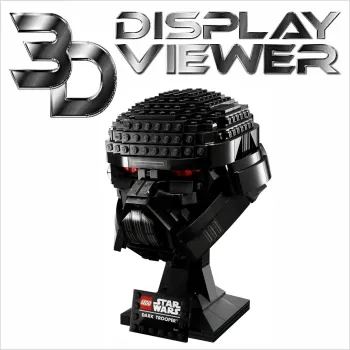 FiguSafe Vitrine für LEGO® Star Wars™ Dark Trooper Helm 75343 T/B/H 200x200x250 mm 012