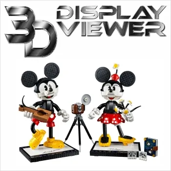 FiguSafe Vitrine für LEGO® Disney Set „Micky Maus und Minnie Maus“ 43179 T/B/H 200x450x400 mm 061