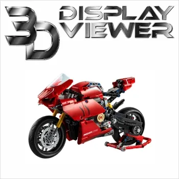 FiguSafe Vitrine für LEGO® Ducati Panigale V4 R 42107 T/B/H 150x350x200 mm 062