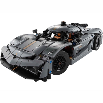 Acryl Vitrine für LEGO® Technic Koenigsegg Jesko Absolut Supersportwagen in Grau 42173 B/T/H 340x190x140 mm