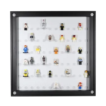 Click Vitrine PLUS Schwarz 500x500x60mm für 72 Lego® Figuren