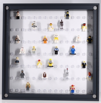 Click Vitrine PLUS Anthrazit 500x500x60mm für 72 Lego® Figuren