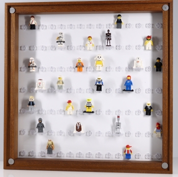 Click Vitrine PLUS Eiche 500x500x60mm für 72 Lego® Figuren