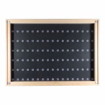 Preview: Click Vitrine PLUS Natur 500x700x60mm für 102 Lego® Figuren