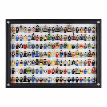 Preview: Click Vitrine PLUS Schwarz 500x700x60mm für 147 Lego® Figuren