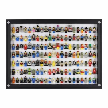 Click Vitrine PLUS Schwarz 500x700x60mm für 147 Lego® Figuren