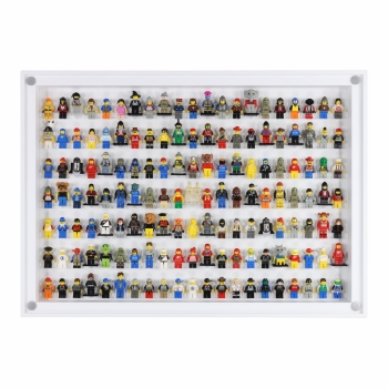 Preview: Click Vitrine PLUS Weiß 500x700x60mm für 147 Lego® Figuren