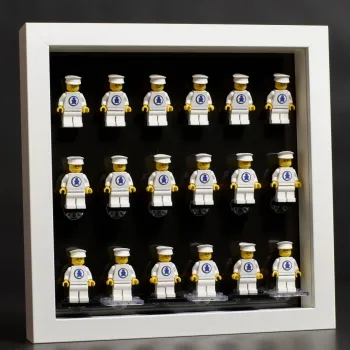 16er Inlay für IKEA RIBBA Rahmen 23 x 23 designed für LEGO® minifiguren Platz für 16 Figuren 02001