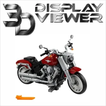 FiguSafe Vitrine für LEGO® Creator Expert Motorradmodell „Harley-Davidson® Fat Boy®“ 10269 T/B/H 250x400x250 mm 087