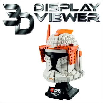 FiguSafe Vitrine für LEGO® Star Wars™ Clone Commander Cody Helm 75350 T/B/H 200x200x250 mm 012