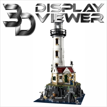 FiguSafe XXL Vitrine für LEGO® Ideas Modells „Motorisierter Leuchtturm 21335 T/B/H 300x300x600 mm 099