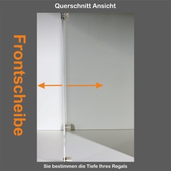 Preview: Frontscheiben-KIT für IKEA® EKET 4er Cube Regal -transparent-