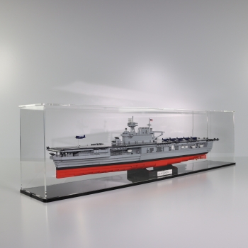 Preview: Acryl Vitrine für COBI 4815 # USS ENTERPRICE CV-6 - T/B/H 140x990x240 mm