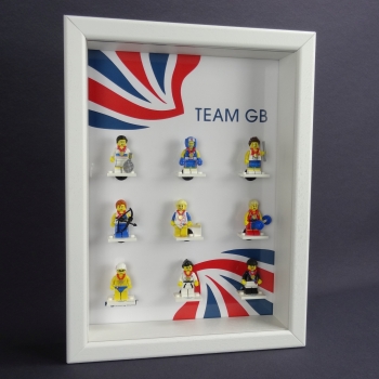 Preview: ClickCase Vitrine für LEGO® Serie Team GB (8909) mit 9 Figurenhalter