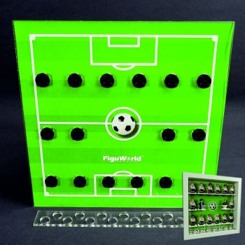 Preview: 16er Inlay für IKEA RIBBA Rahmen 23 x 23 designed für LEGO® minifiguren Platz für 16 Figuren Motiv GRÜN