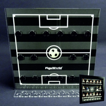 Preview: 16er Inlays für IKEA RIBBA Rahmen 23 x 23 designed für LEGO® Serie DFB EM 2016 Platz für 16 Figuren Motiv GRAU