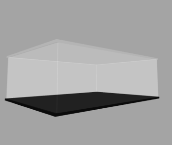 Preview: Acryl Vitrine XXL für LEGO® The Razor Crest 75331 T/B/H 740x540x290mm