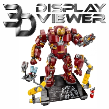 FiguSafe Vitrine für LEGO® Marvel Avengers: Infinity War - The Hulkbuster: Ultron Edition 76105 T/B/H 150x300x300 mm 155
