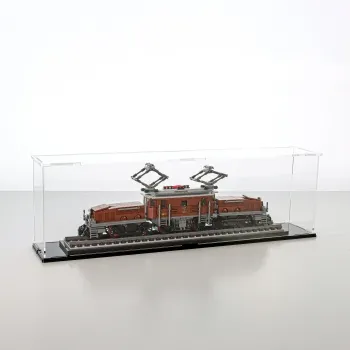 FiguSafe Vitrine für LEGO® Lokomotive „Krokodil“ 10277 T/B/H 120x650x200 mm 01033