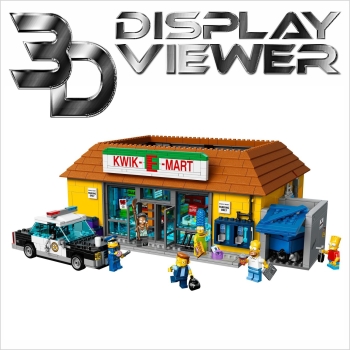 FiguSafe Vitrine für LEGO® The Simpsons 71016 Kwik-E-Mart T/B/H 450x600x250 mm 126