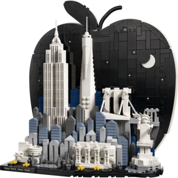 Preview: Acryl Vitrine für LEGO® Architecture New York City – The Big Apple 21066  B/T/H 340x190x340 mm